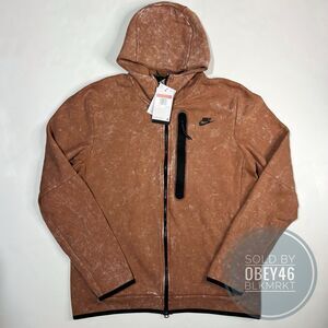 Nike Tech Fleece Full Zip Jacket Mineral Clay Taupe Haze DM6515-215 Size L-Tall